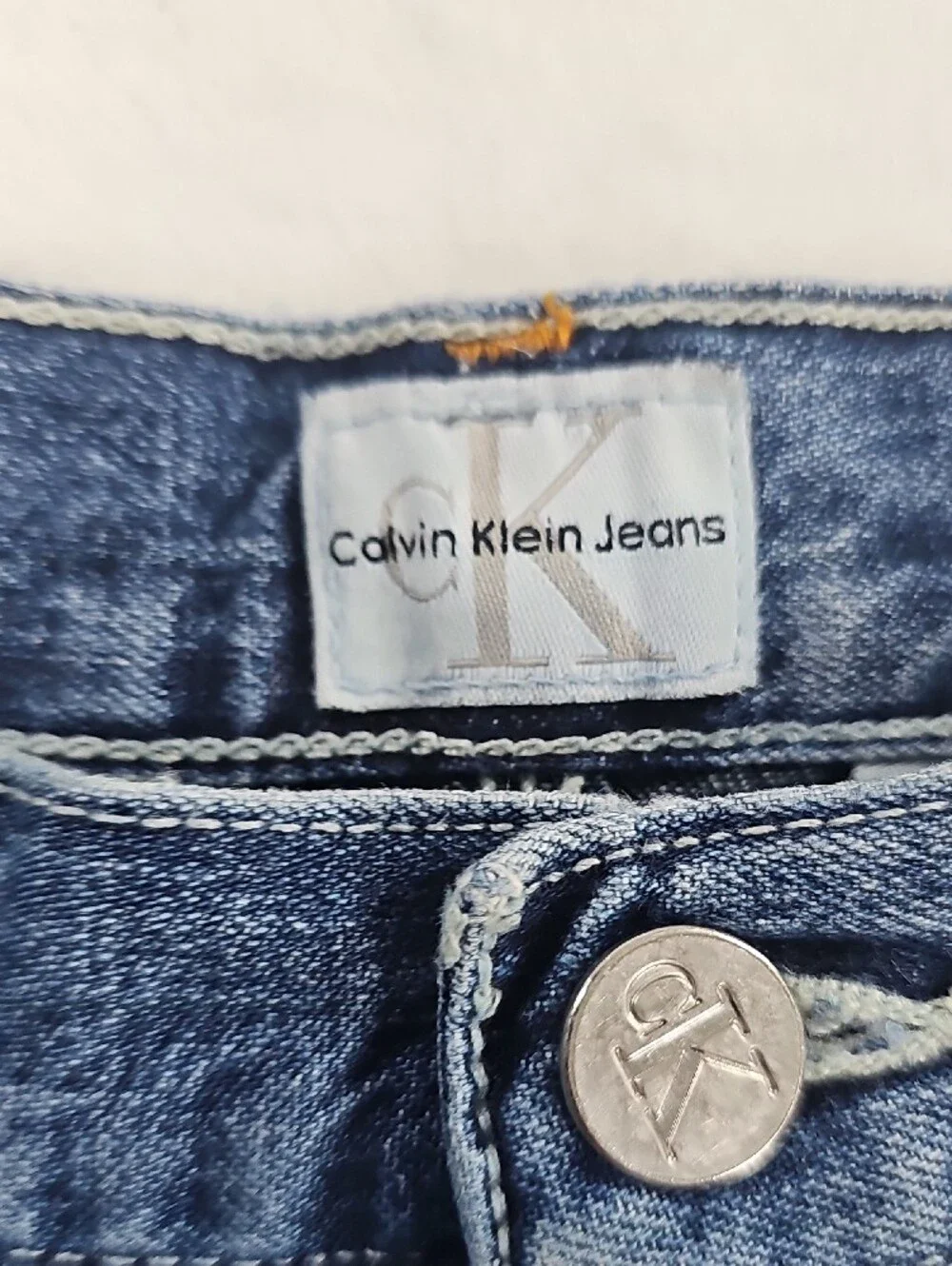 Calvin Klein Navy Blue Carpenter Denim Shorts